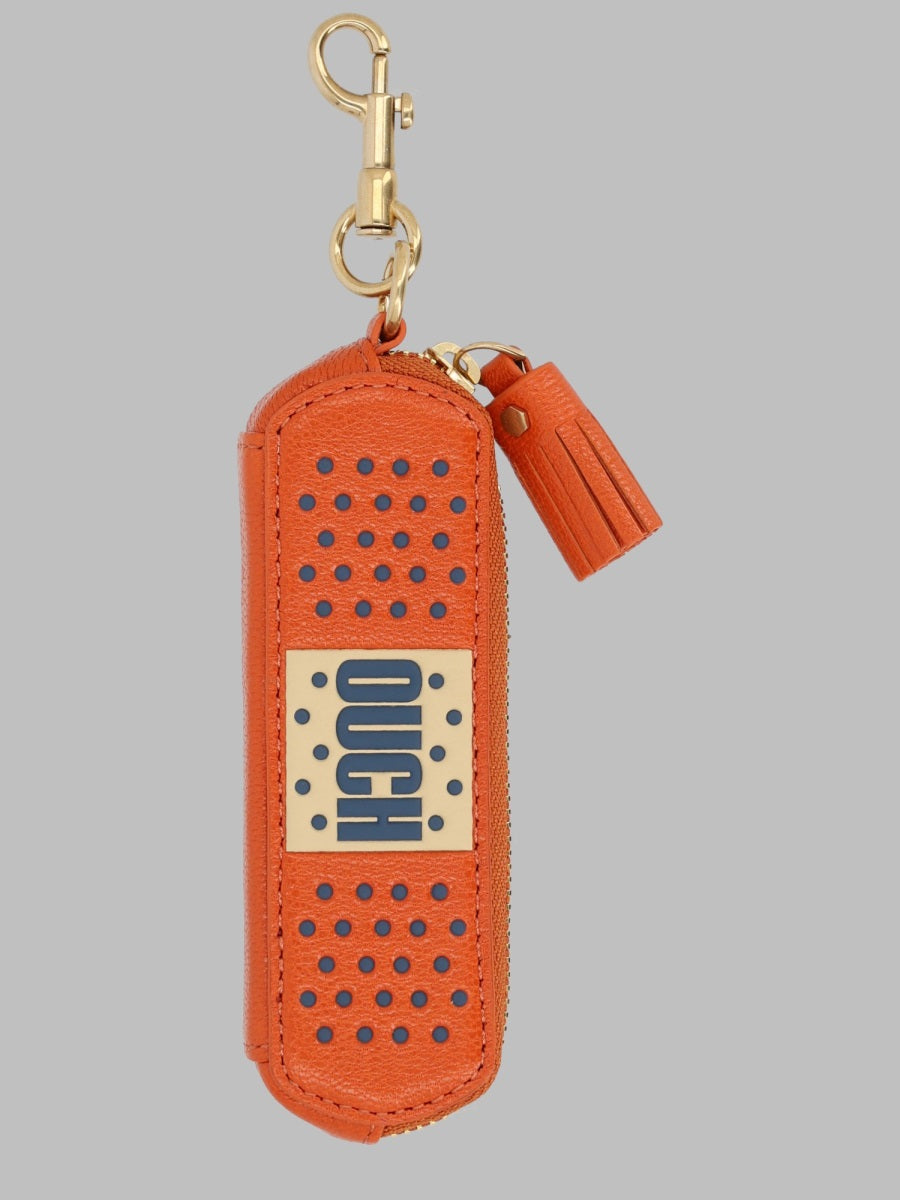 Bag Charm Dark Clementine Orange Leather Accessories