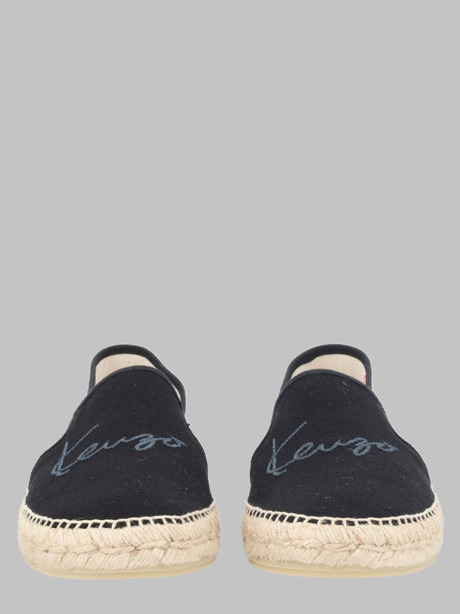 Espadrilles Black Cotton Shoe