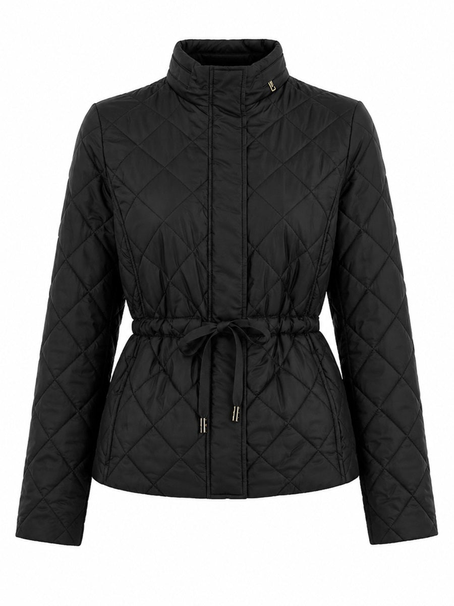Jacket Quilted Padded Black Trench & Raincoats