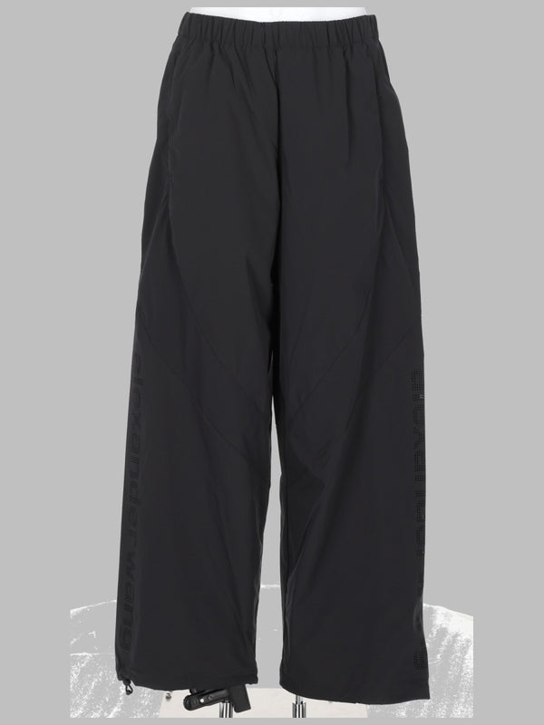Perforated Logo Trousers Black Polyester