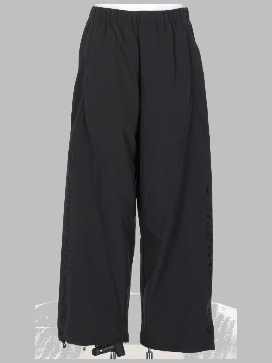 Perforated Logo Trousers Black Polyester