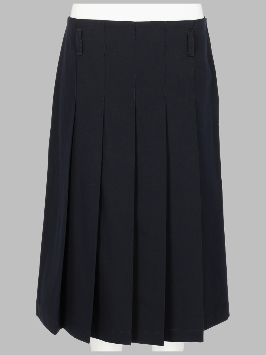 Skirt Pleated Cotton Black Organic