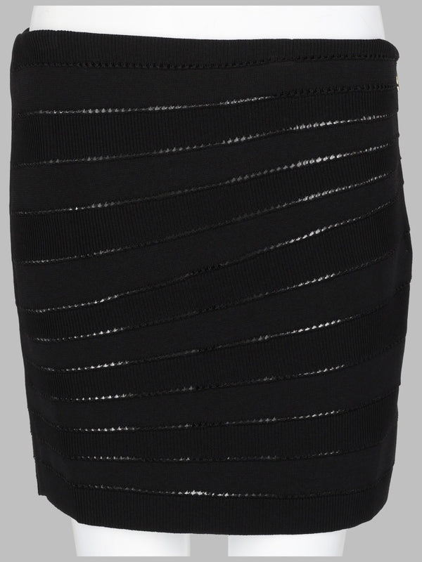 Mini Skirt Flechage Knit Black Viscose