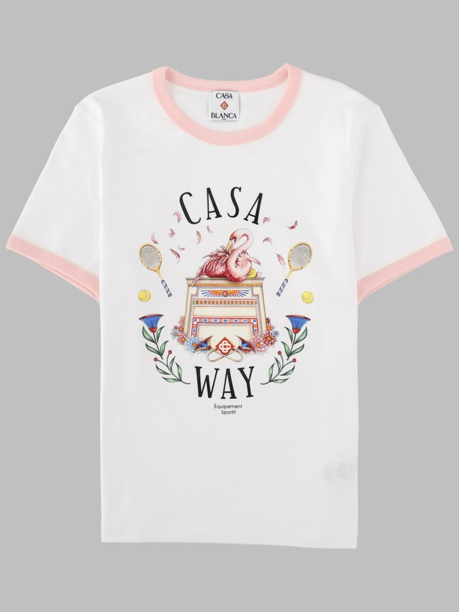 T-Shirt Casa Way White Organic Cotton Elastane T-shirts