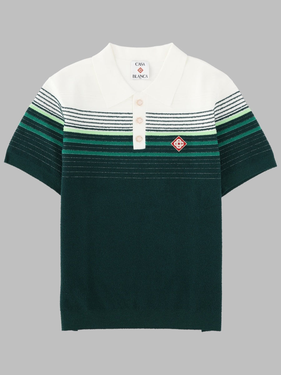 Polo Shirt Bouclé Multicolour Cotton Nylon