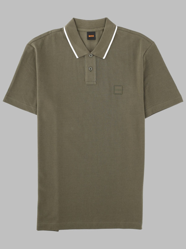 Polo Shirt With Logo Green Cotton