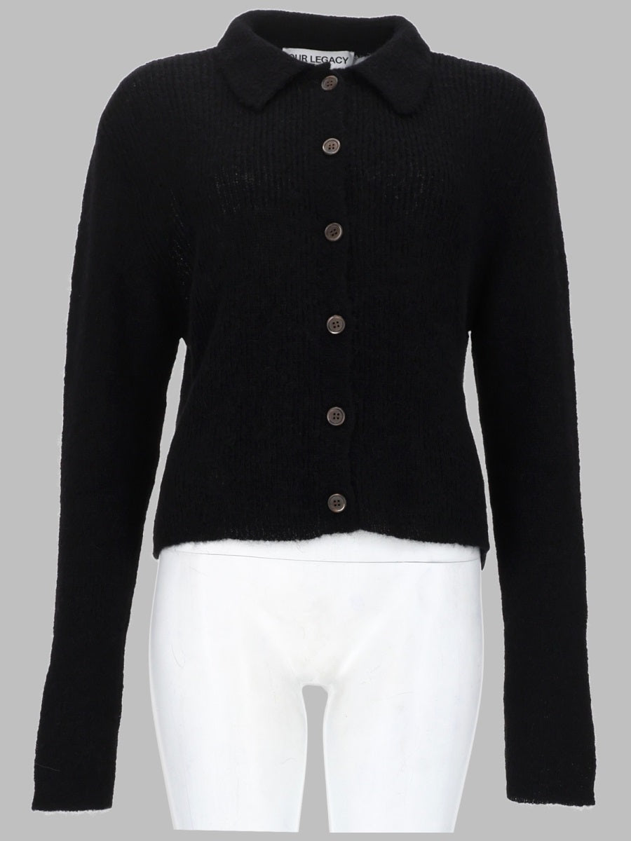 Polo Jumper Mazzy Black Alpaca Jumpers