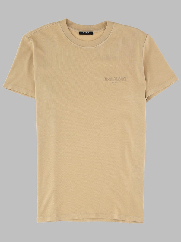 T-Shirt Vintage Logo Beige Cotton T-shirts