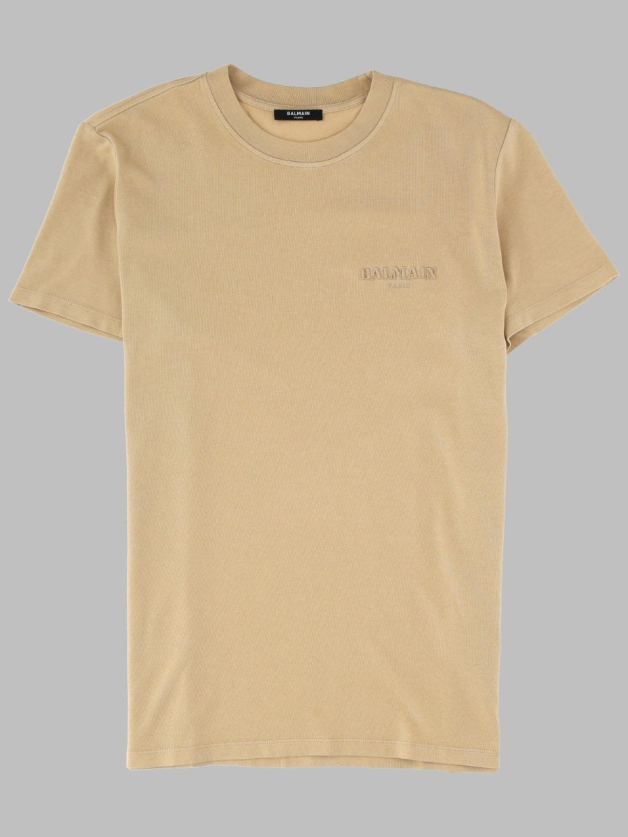 T-Shirt Vintage Logo Beige Cotton T-shirts