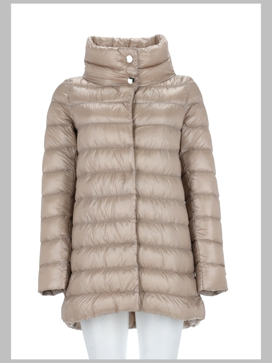 Puffer Coat A-Shape Amelia Beige Polyamide Trench & Raincoats