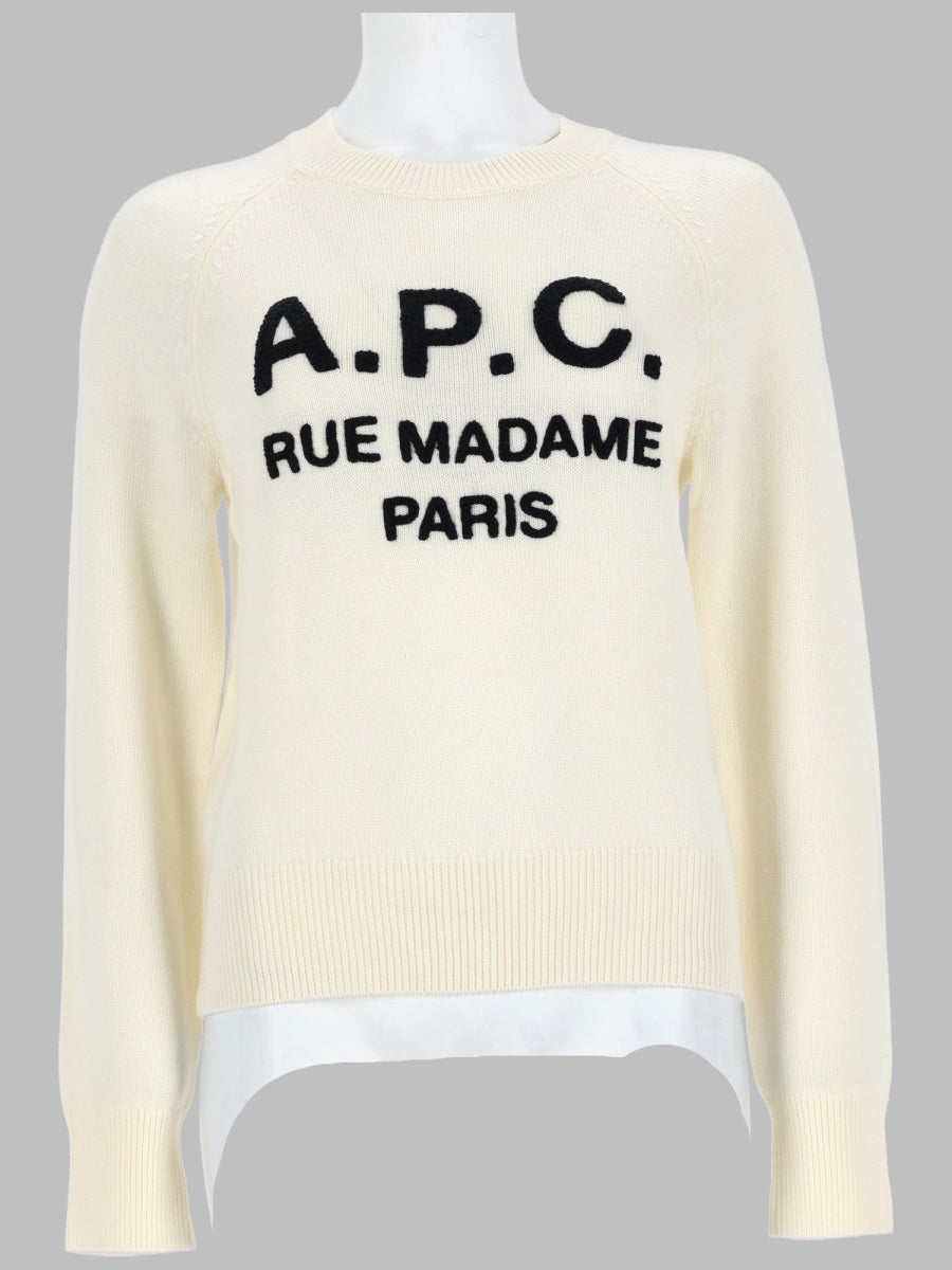 Knit Jumper Alissa Ivory Virgin Wool Jumpers