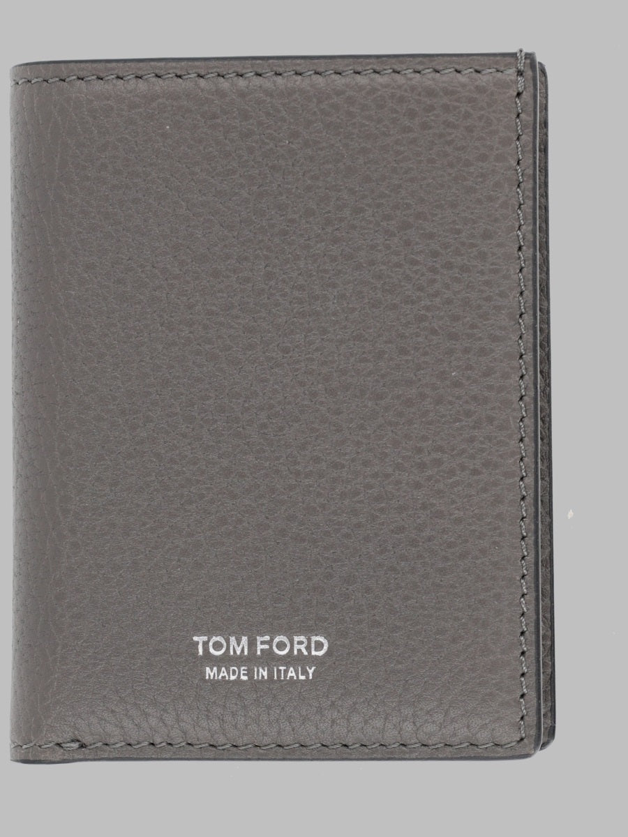 Card Holder Calf Leather Grey Wallets & Purses