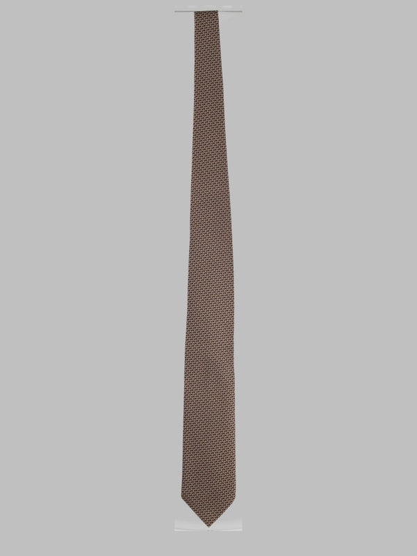 Tie Jacquard Silk Brown Ties & Bow