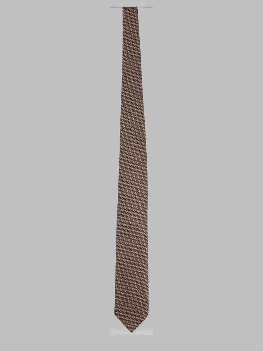 Tie Jacquard Silk Brown Ties & Bow
