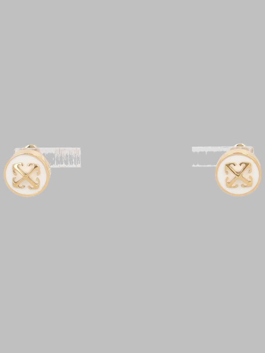 Earrings Round Arrow Gold Brass