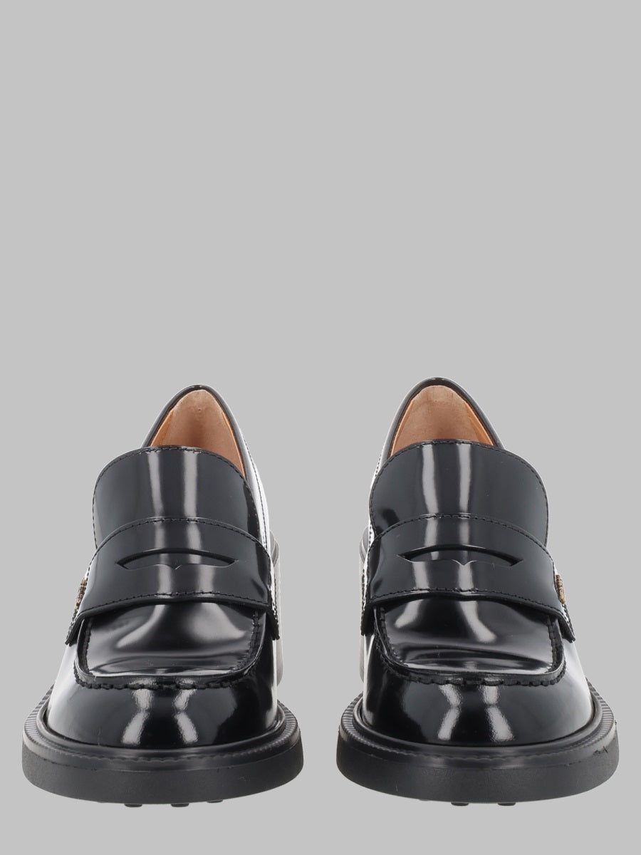 Leather Moccasins Black Calfskin Loafers