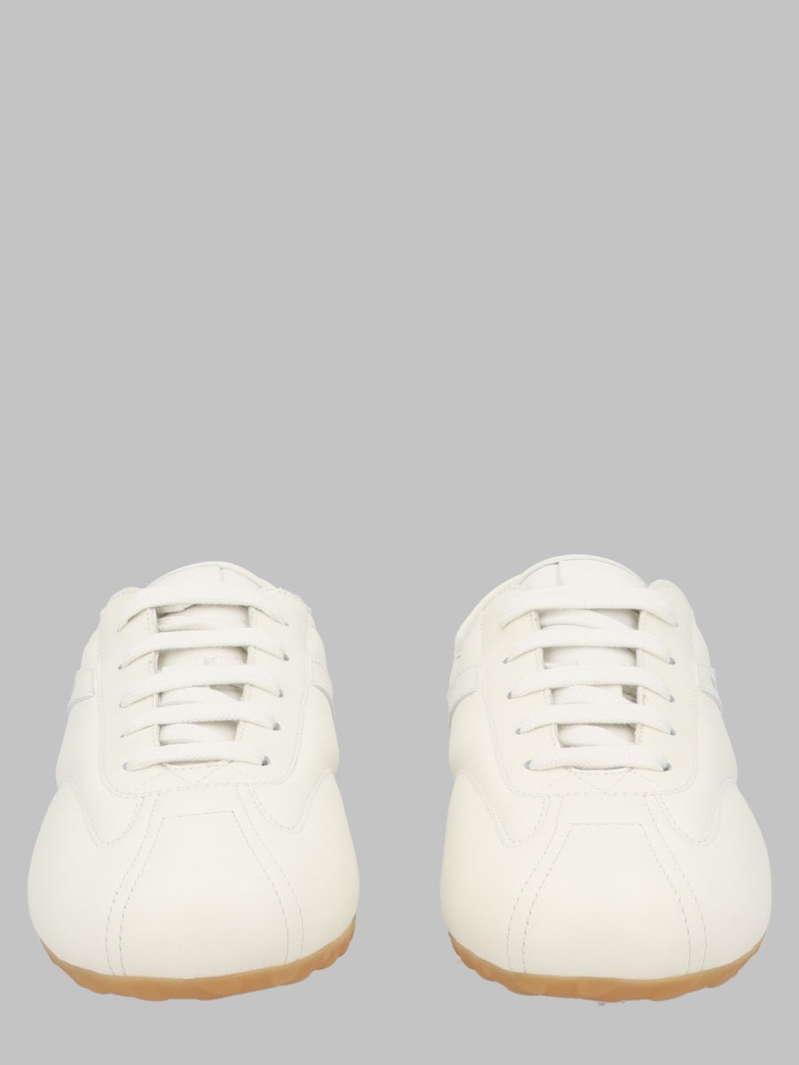 Sneakers Boxe White Calf Leather Trainers