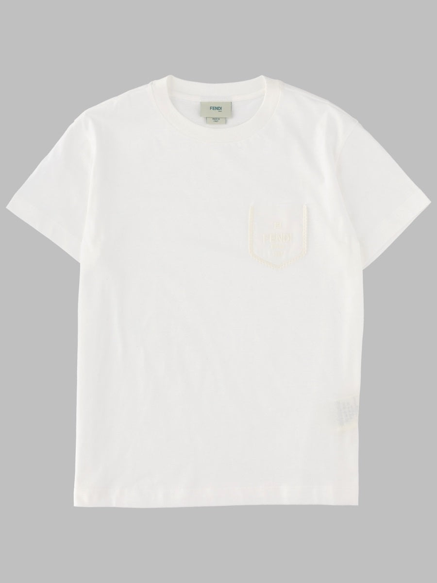 T-Shirt With Pocket White Cotton T-shirts