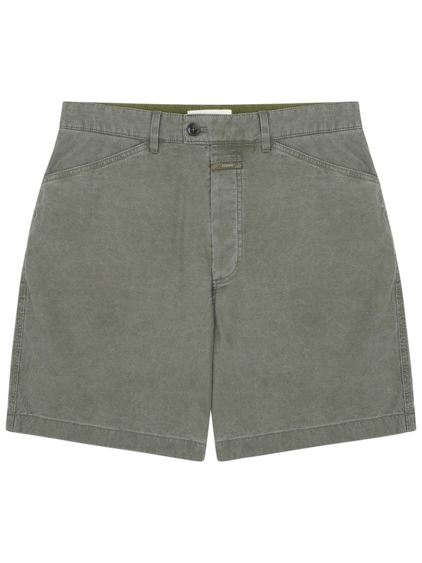 Shorts Denim Green Cotton
