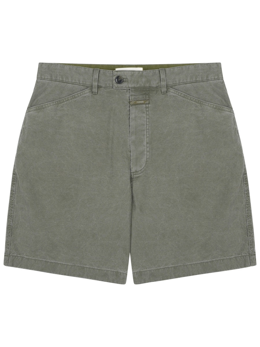 Shorts Denim Green Cotton