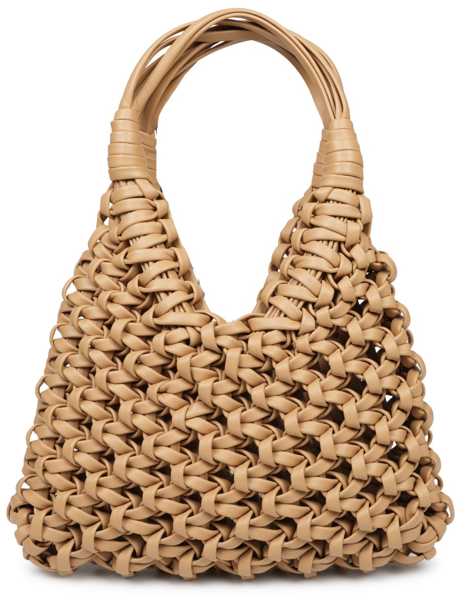 Leather Handbag Vannifique Plain Beige Handbags