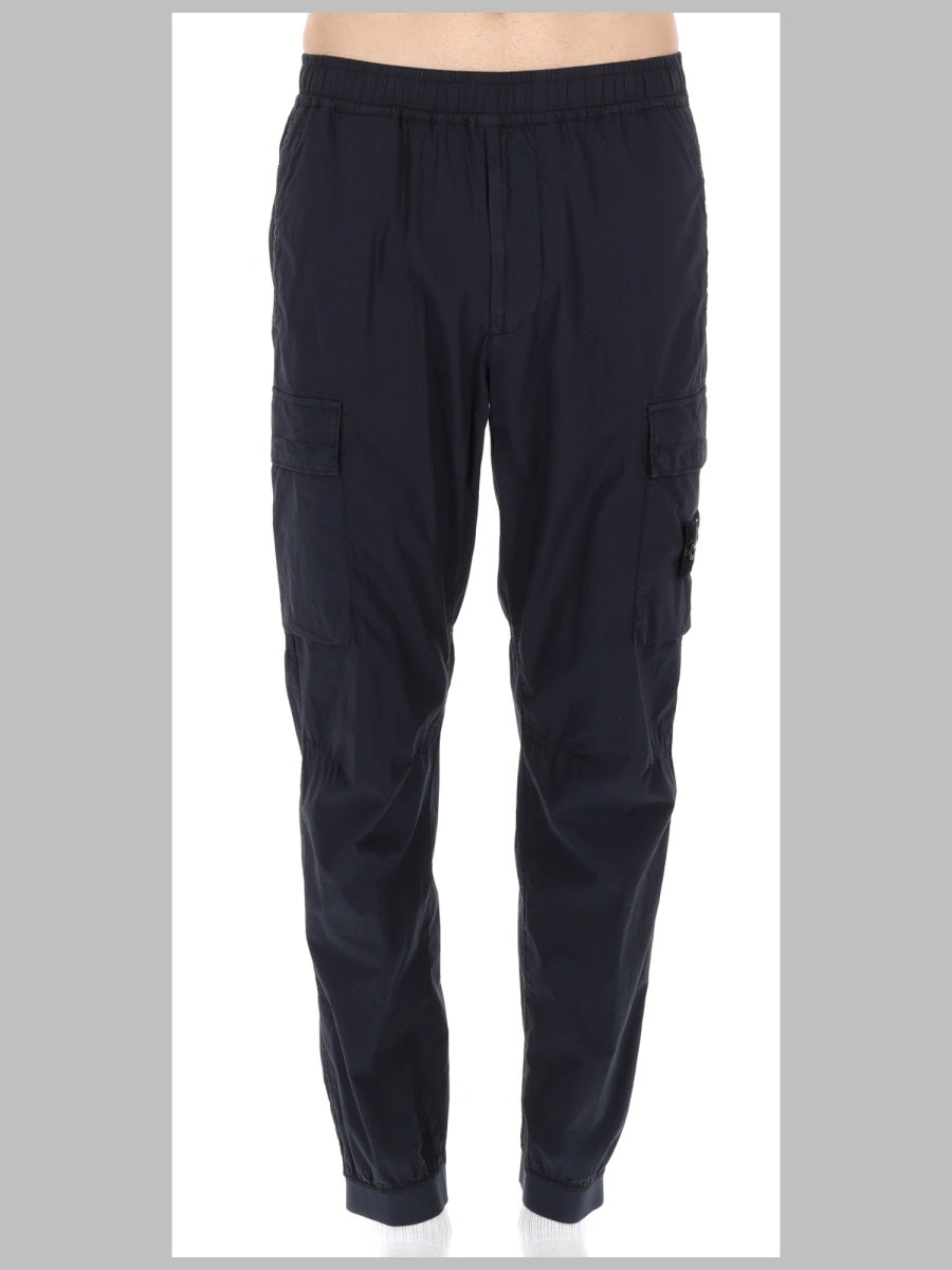 Cargo Trousers Paracadute Blue Cotton