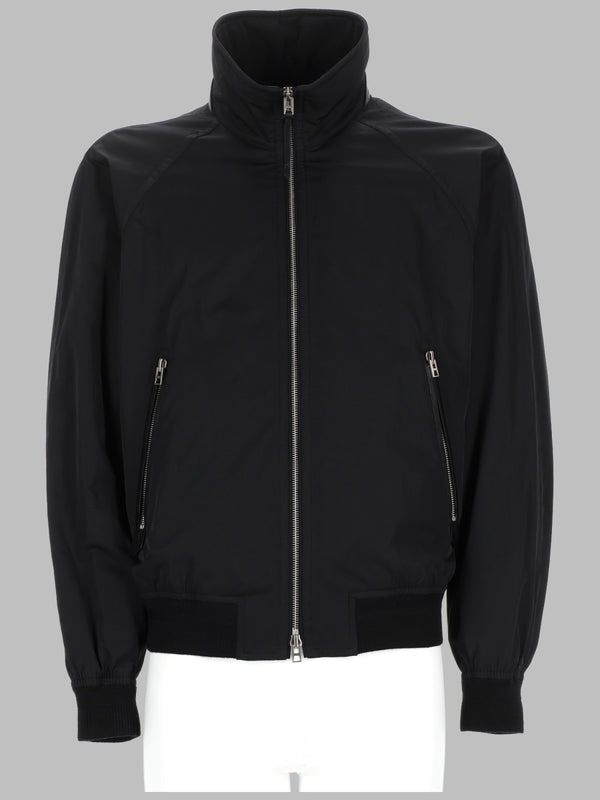 Blouson With Cashmere Lining Black Polyester Polyamide Jacket