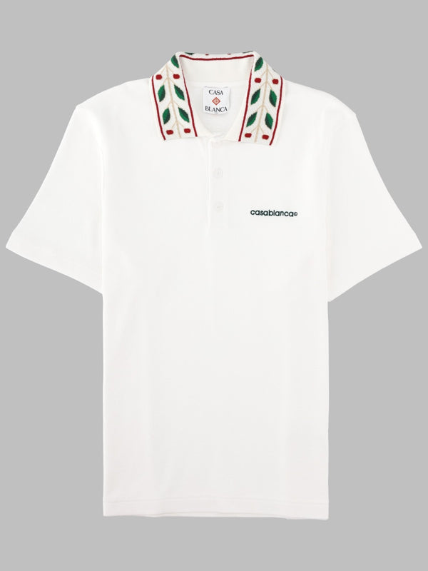 Polo Shirt Laurel White Cotton