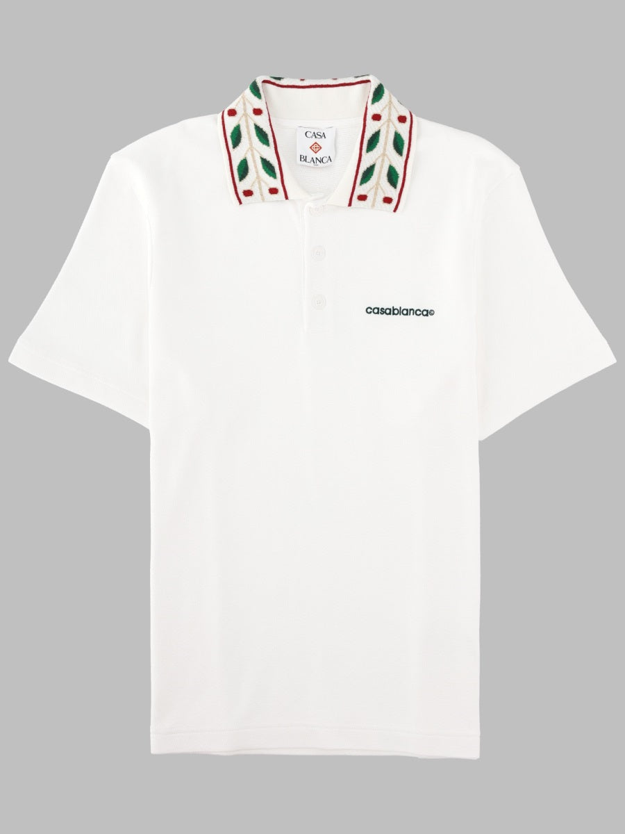 Polo Shirt Laurel White Cotton