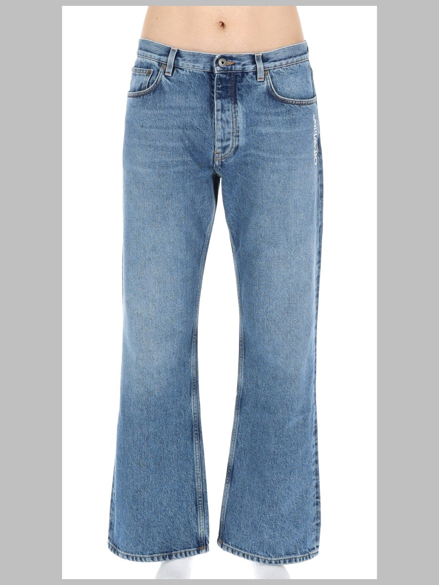 Jeans Half Arrow Denim Cotton