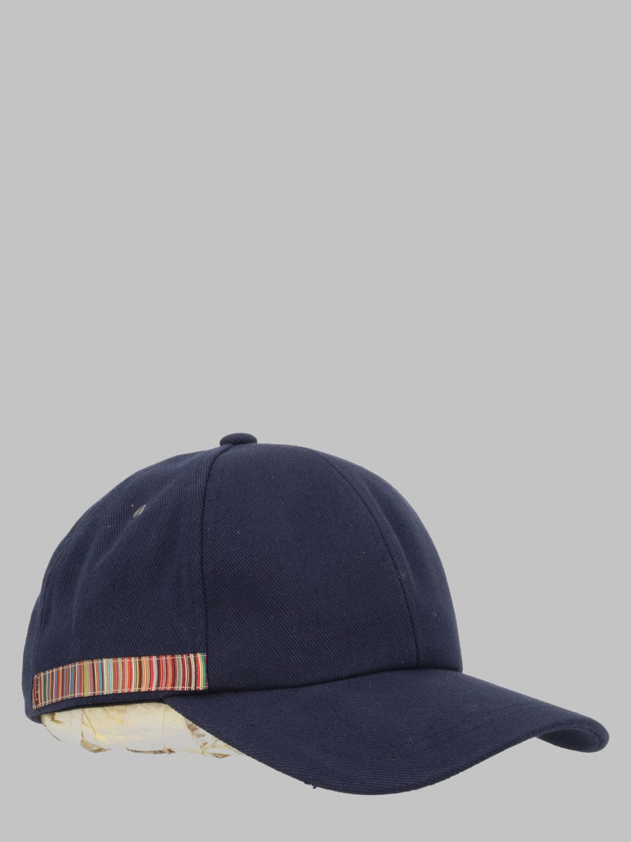 Baseball Cap Signature Stripe Blue Cotton Hat