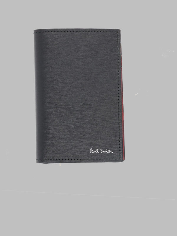 Bi-Fold Leather Wallet Black Cow & Purses