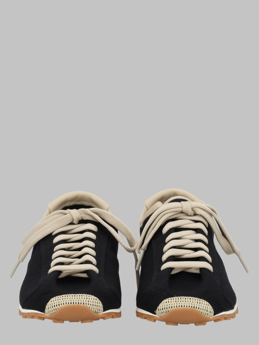 Sneakers Tennis Black Cotton Trainers