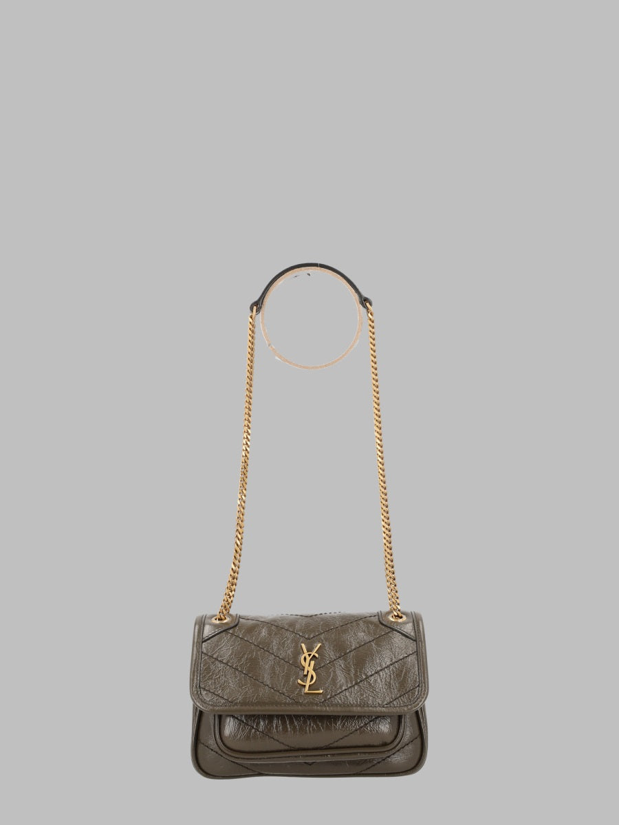 Shoulder Bag Niki Mini Brown Calfskin Calf Skin
