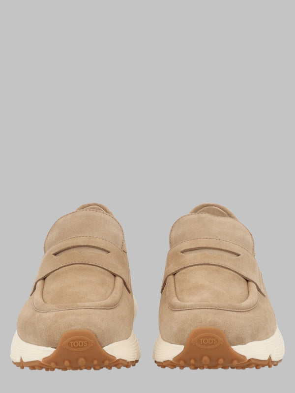 Loafers Beige Suede Calfskin