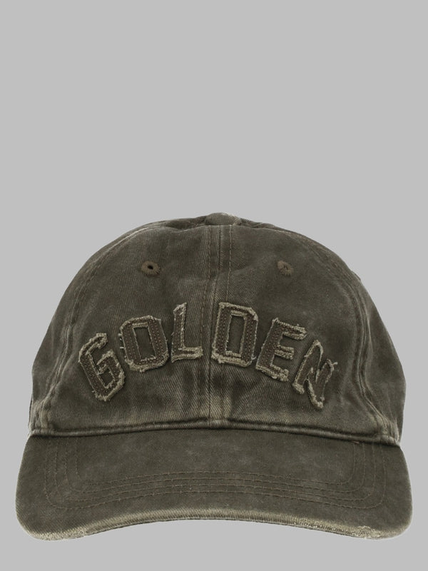 Baseball Cap With Logo Patch Brown Cotton Hat
