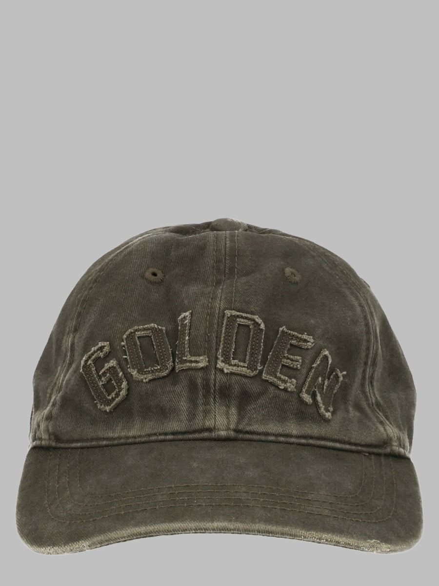 Baseball Cap With Logo Patch Brown Cotton Hat