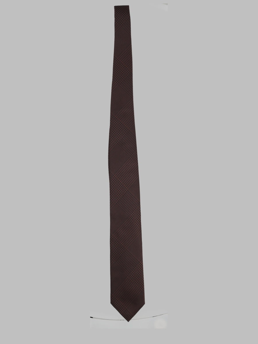 Tie Silk Jacquard Brown Ties & Bow