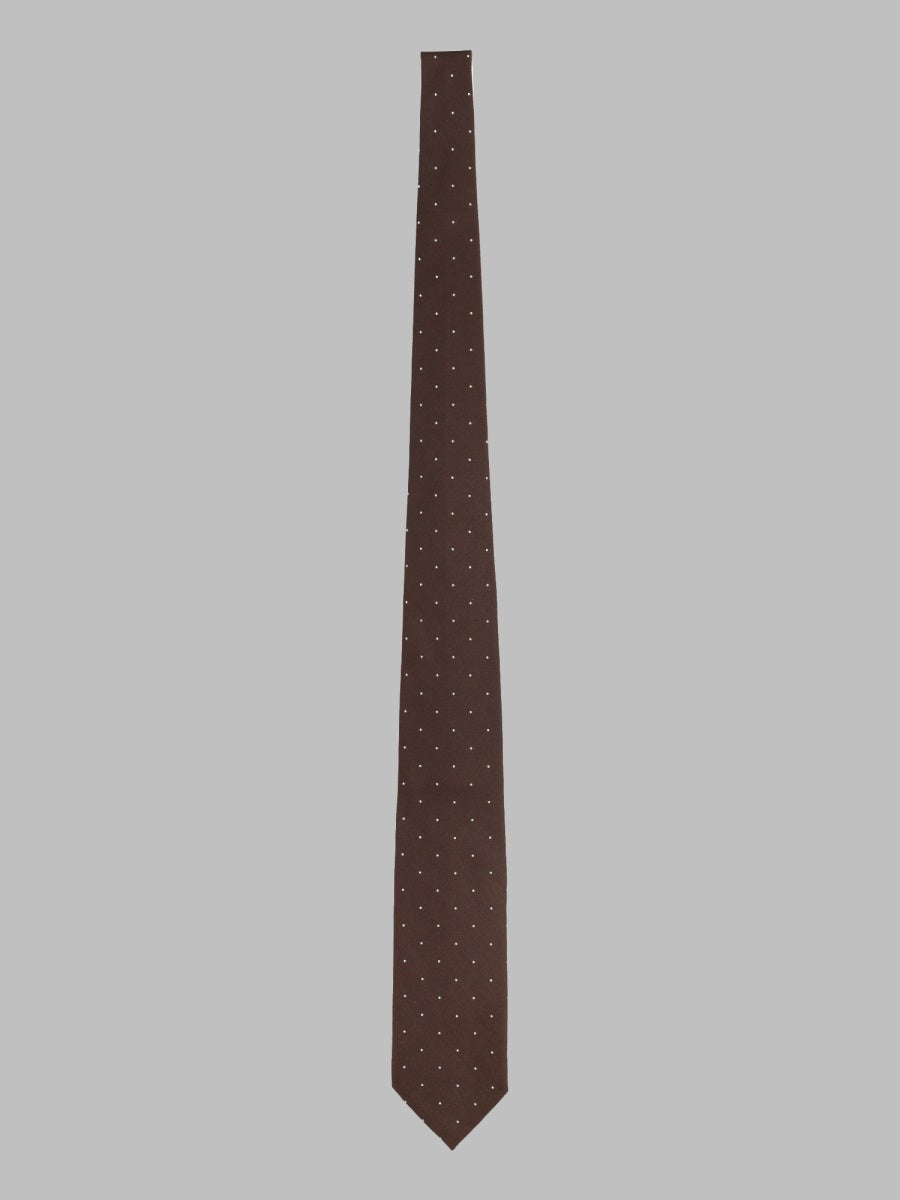 Tie Jacquard Silk 8 Cm Brown Ties & Bow