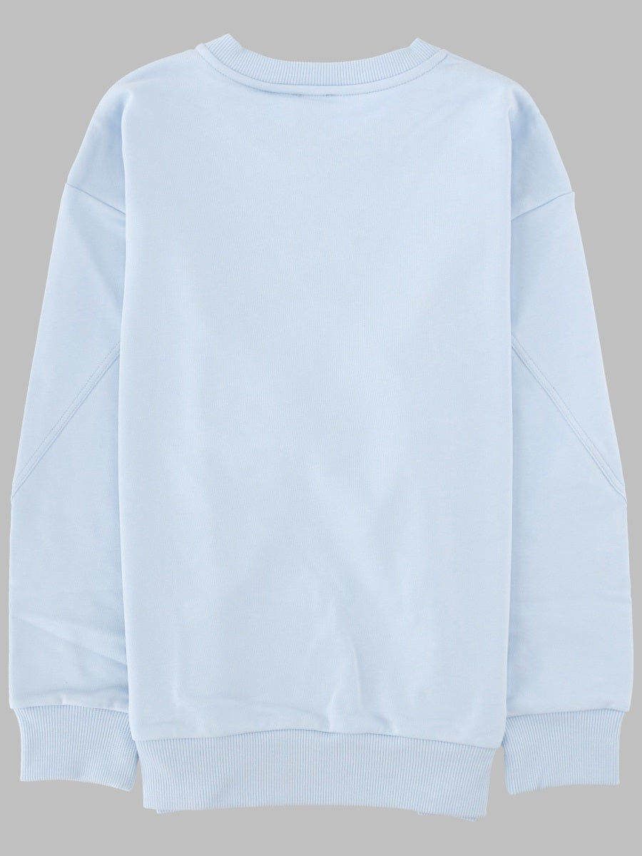 Sweatshirt With Logo Blue Cotton - Trimming: Sweatshirts