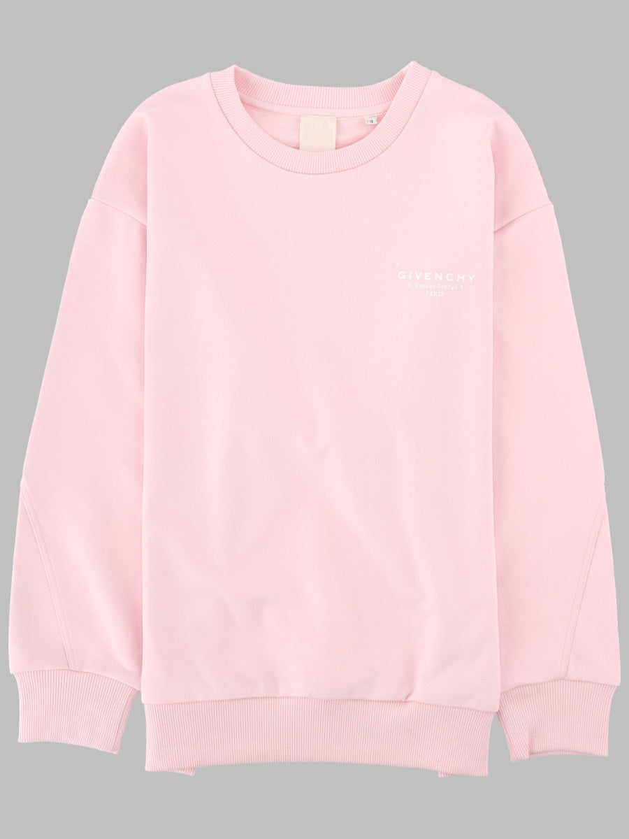 Sweatshirt With Logo Pink Cotton - Trimming: Sweatshirts