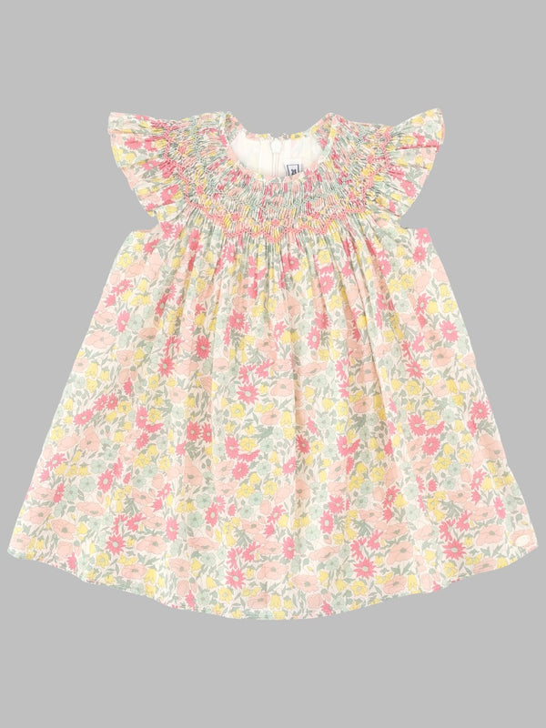 Cotton Dress With Liberty Print Multicolour