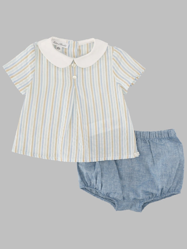Blouse And Shorts Set Baby Blue Dress