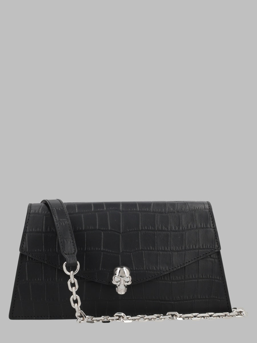 Mini Shoulder Bag Skull Black Calf Leather