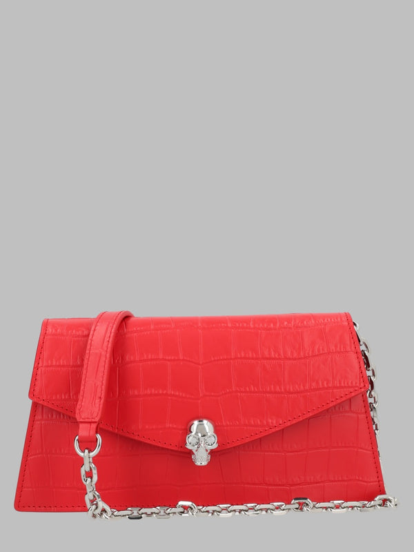 Shoulder Bag Skull Mini Red Calf Leather