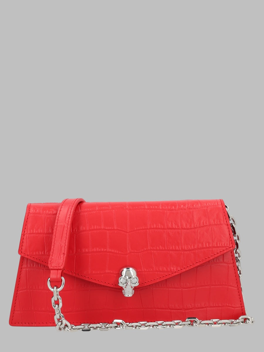 Shoulder Bag Skull Mini Red Calf Leather