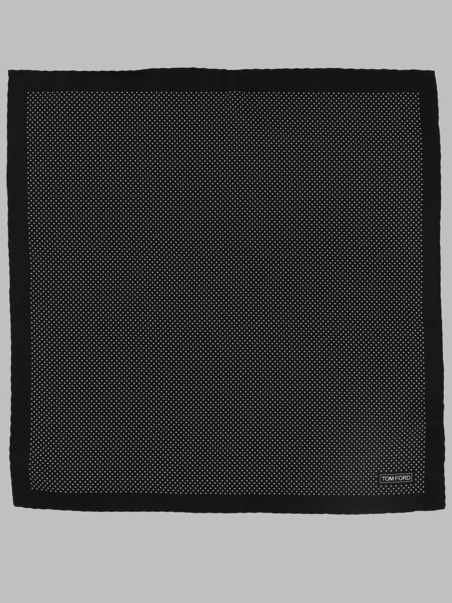 Pocket Square Black Silk Scarf