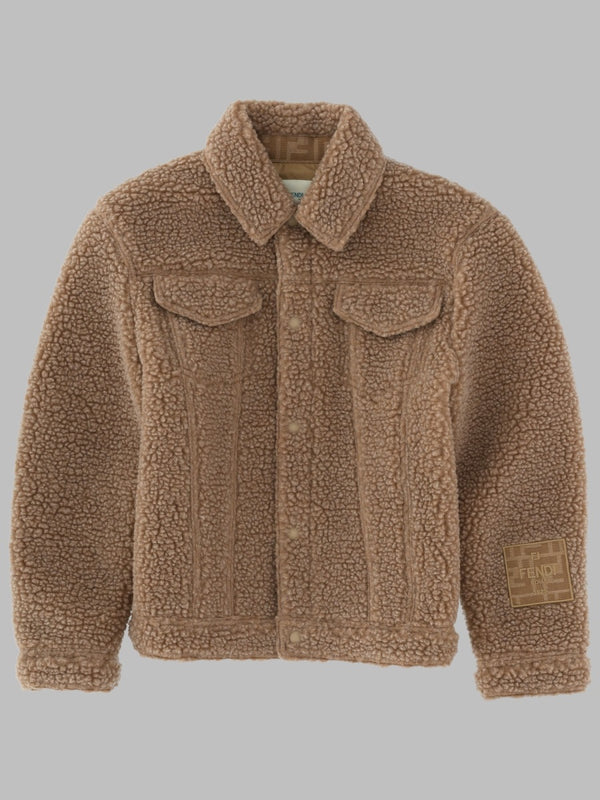 Gilet Teddy Bear Beige Polyamide Waistcoats & Gilets