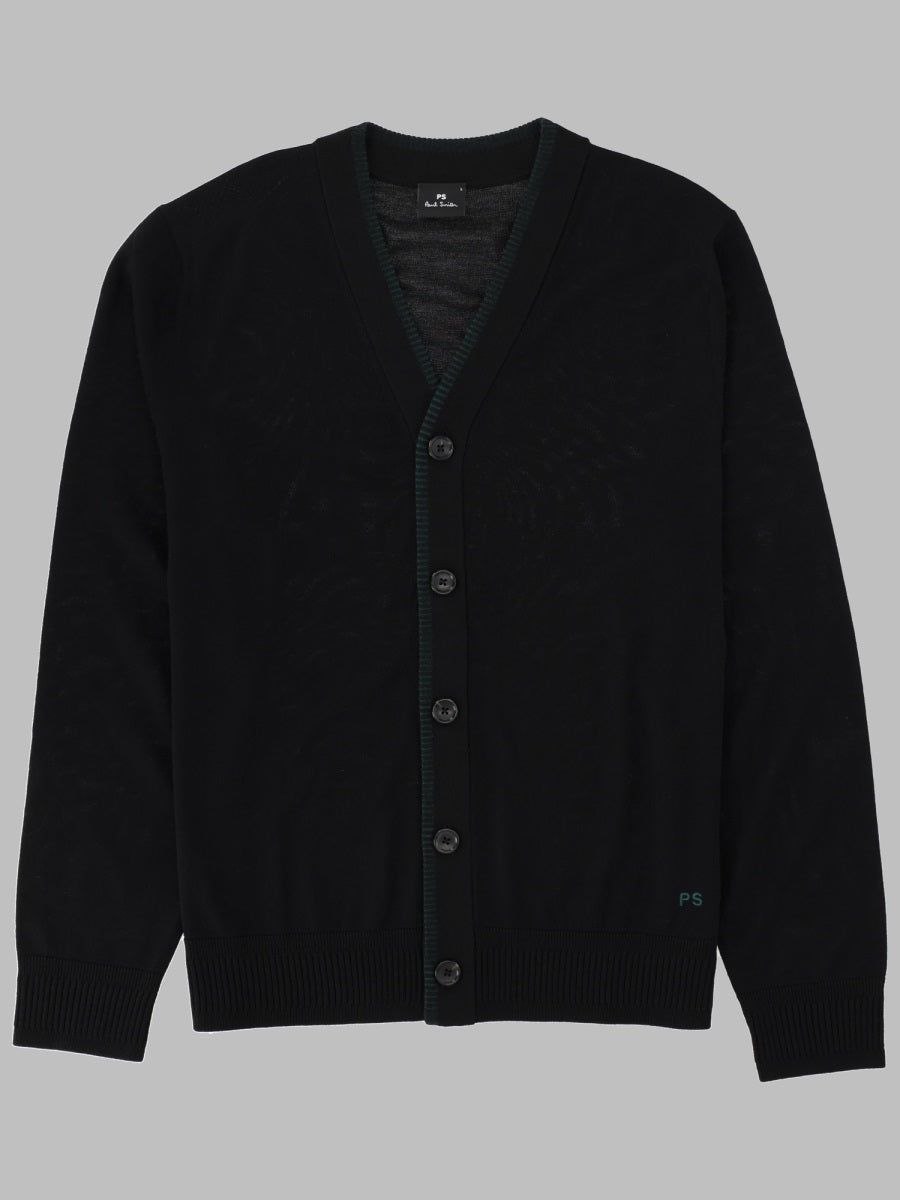 Cardigan Merino Wool Black Jumpers