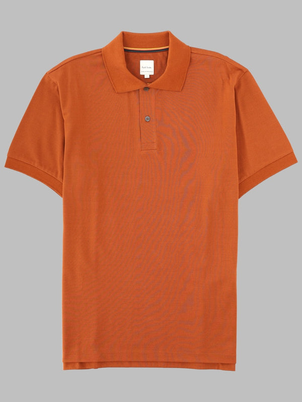 Polo Shirt Artist Stripe Orange Cotton